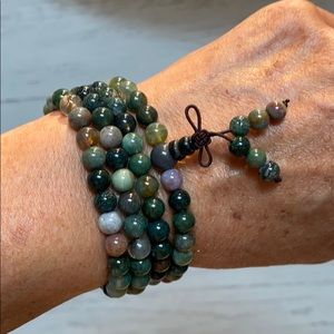 Jade stone Mala Beads NWOT